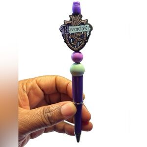 Purple Themed Pen with silicone beads